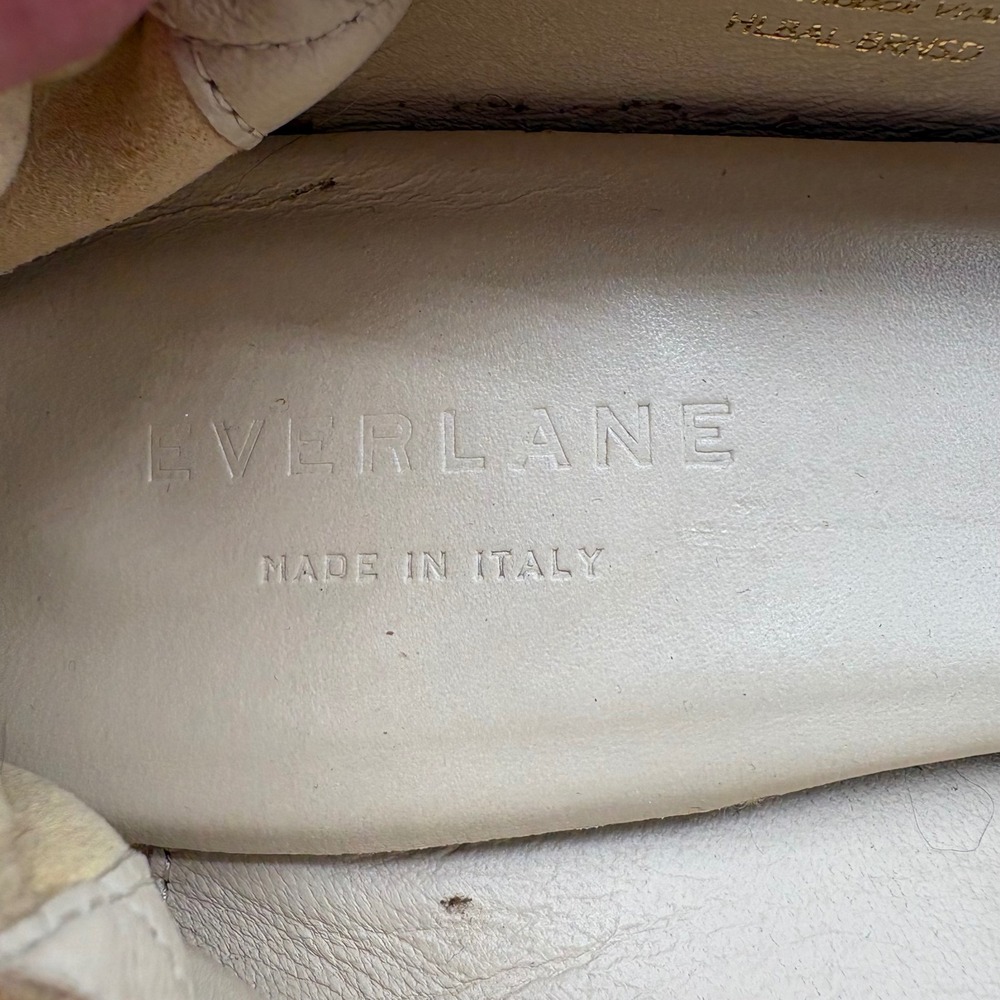 Everlane Day Heel Cognac Brown Suede Block Heel Pump Made in Italy Size 7.5 - Picture 8 of 9